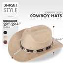 Barelove Cowboy Hat Cowgirl Hat - Preppy Sparkly Cowboy Hats for Women Bachelorette Birthday Disco Party Halloween