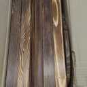 3 Tier Wooden Cupcake Stand with Swing and Flower Decoration (Natural Wood Color) (Dark Brown)