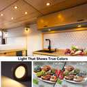 acegoo RV Recessed Ceiling Light 2-3/4 12V Dimmable LED Puck Light for Campervan Truck Caravan Boat Roof Under Cabinet Lighting, Flush Mount Cutout 2-1/4" (Black,Warm White) 4 Pack