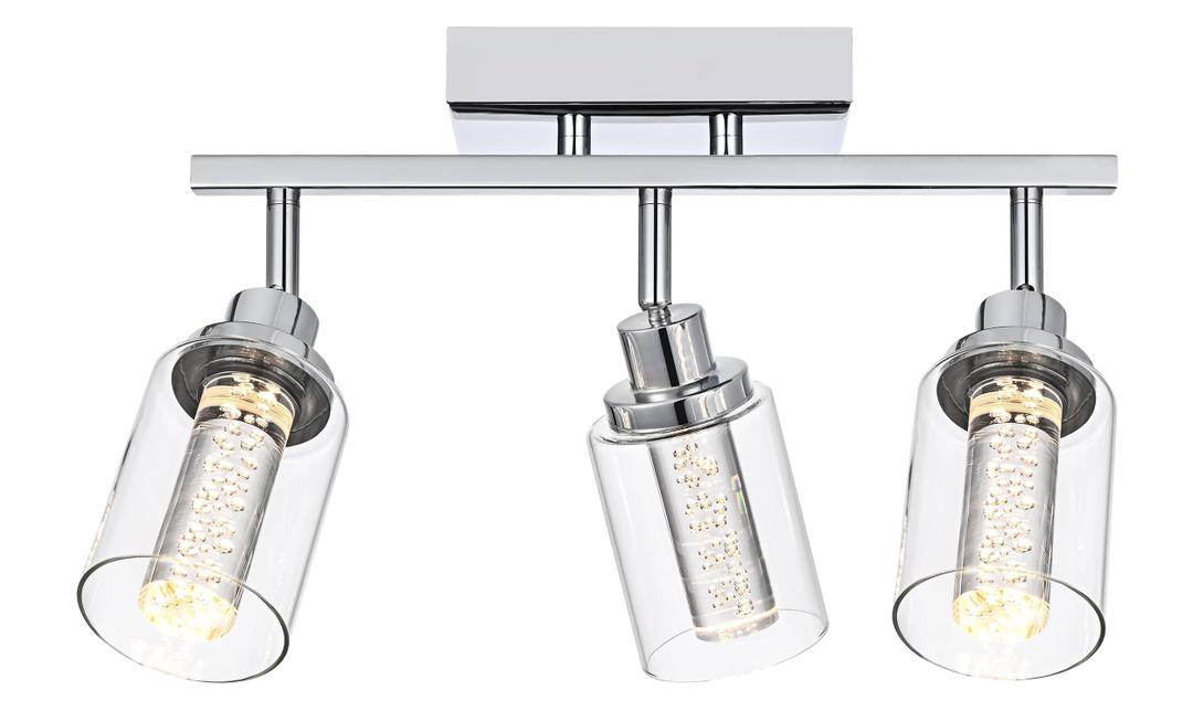 MELUCEE 4-Light LED Track Lighting Kit Chrome Rotatable Spotlight Ceiling