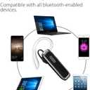 Bluetooth Headset, Hands-Free Wreless Bluetooth Earpiece with 18 Hours Playtime and Noise Cancelling Mic for iPhone Samsung Android Cell Phone Truck Driver - Black