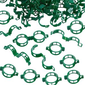 300 Pcs Plant Support Clips - Plastic Clips for Garden Netting Climbing Plants, Tomato Vine Clipsfor String Trellis,Grape Vine Clips to Grow Upright Makes Plants Healthier (Green)