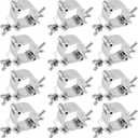 12 Pack Stage Light O Clamp, 6061 Aluminum Stage Truss Clamps Truss Hook Clamp for Bar, Theater and Concert, Fits Pipe OD 1.9-2 In, 220 bl Load Capacity, Silver