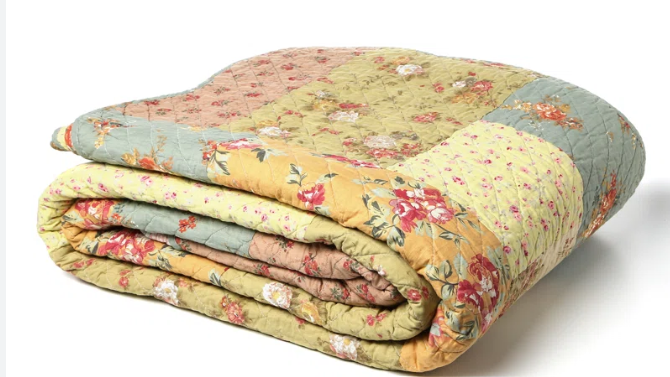 Cannon Textured Lotte Patchwork Full/Queen 3 Piece Quilt Set