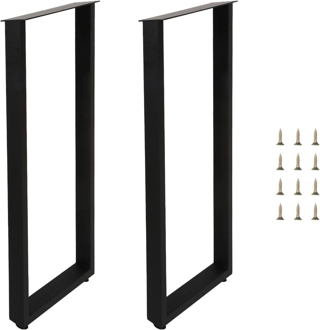 40 Inch Bar Height Table Legs, Heavy Duty Metal Legs for Table, Home DIY Furniture Legs, Set of 2 (40inch Height, 45cm Width, Rectangular)