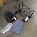 Dog Transporter with Wheels, Large Dog Trolley for Dogs and Cats, 18 kg, Rolling Pet Carriage with Large All-Terrain Wheels (Black)