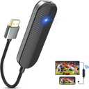 4K 1080P Wireless HDMI Display Adapter, WiFi Streaming Movies, Shows Receiver for i-Phone, i-Pad, Android, Tablet, Laptop, Window to HDTV/Monitor/Projector, Compatible Miracast, Air Play