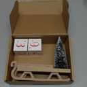 Christmas Countdown Blocks Santa Sleigh Advent Calendar 99 Days Christmas Tree Decorations Wooden Farmhouse Rustic Sign Xmas Party Holiday Dcor for Home Living Room, Mantel, Tiered Tray