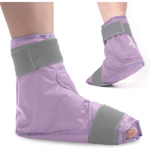 NEWGO Ice Pack Foot Ankle Ice Pack Wrap for Plantar Fasciitis, Foot Surgery Recovery, Hot Cold Therapy Ice Boot Foot for Bunions, Ankle Injury, Swelling, Burning Feet - Purple