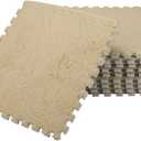 30"/30" 12 Piece Interlocking Foam EVA Fuzzy Mat Flooring Carpet Tiles for Kids - Perfect for Nursery DéCor, Baby Room, Playroom and Kids Room