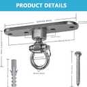 2 of Heavy Duty Stainless Swing Hanger with Smooth Swing Bearings 180°+360°, 1500 lb Capacity for Indoor Outdoor Playground Yoga Hammock Chair Sandbag Porch Swing Bag