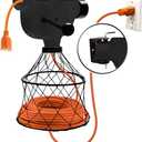 Extension Cord Winder Organizer, Transportable from Wall to Wall with 2 Fixed and 1 Swivel Wall Mount