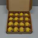 DEYBBY Natural Beeswax Candles Bulk Set of 16, Small Bee Votive Candles with Little Bee Decorations as Gift (Yellow)