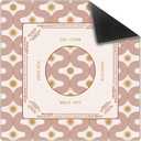 Boho Sun Mahjong Mat 31.5 x 31.5 Inch, Beige Modern Abstract Art Mosaic Sun Geometric Non-Slip Noise Reduction Mahjong Table Mat for American Mah Jong Poker Card Board Games Dominoes