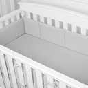 TILLYOU Microfiber Crib Bumper Gray