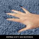 MIULEE Dusty Blue Bathroom Runner Rugs Soft Microfiber Bath Mat 24x44 Inch | Absorbent, Non Slip, Quick Dry, Fluffy Bath Rugs for Bathroom Floor Tub Showers, Machine Washable