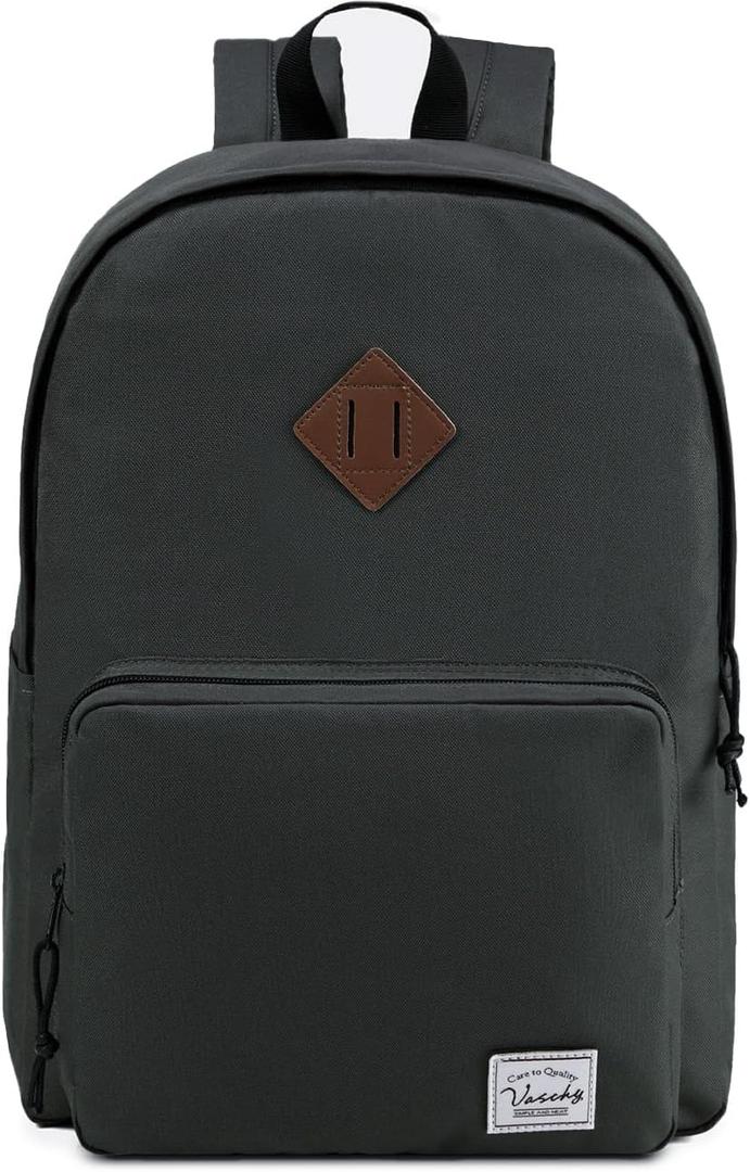 VASCHY School Backpack, Ultra Lightweight Backpack for Men Women Bookbag for Kids Teen Boys Girls Gray