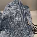 EVERGRACE Luxury Ruched Velvet Quilt King Size, Ultra Soft Bedspread Coverlet Set, Lightweight Velvet Comforter, Quilted Bedding Cover with 2 Matching Shams for All Season, Stormy Blue