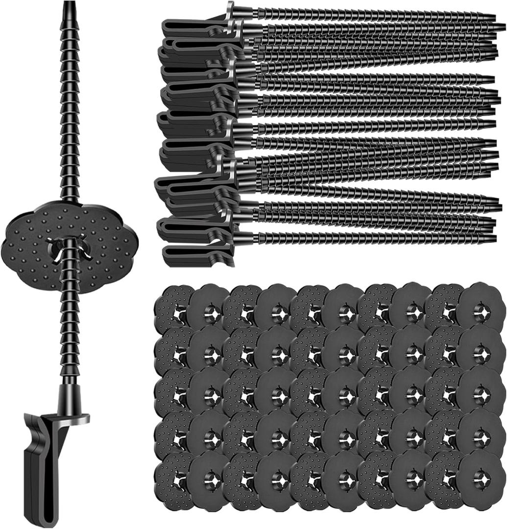 FUTRPOW Solar Panel Bird Guard Fastener Clips, 50 Sets Critter Guard Clips, Premium Nylon Solar Panel Guard Clips for Attaching Wire Mesh to Solar Panels, Critter Guard Clips for Bird Pigeon Fence