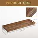 MAONAME Extra Large Acacia Wood Serving Board with Handles, 36 x 12 inches Wooden Ottoman Tray, Rectangular Charcuterie Platter for Meat, Cheese Board, Extra Long 3ft