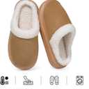 SHIBEVER Fuzzy Slippers Women Indoor: Memory Foam Warm House Shoes - Slip On Closed Toe Comfy Bedroom Slippers Women (7.5-8, 73-chestnut)