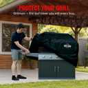 Grillman Grill Cover, BBQ Outdoor Grill Covers, Charcoal, Gas Grills, Waterproof, Rip-Proof, Weather-Resistant, Anti-UV, Barbecue Cover for Weber, Genesis, Charbroil, Nexgrill, etc (Black, 58 Inch)