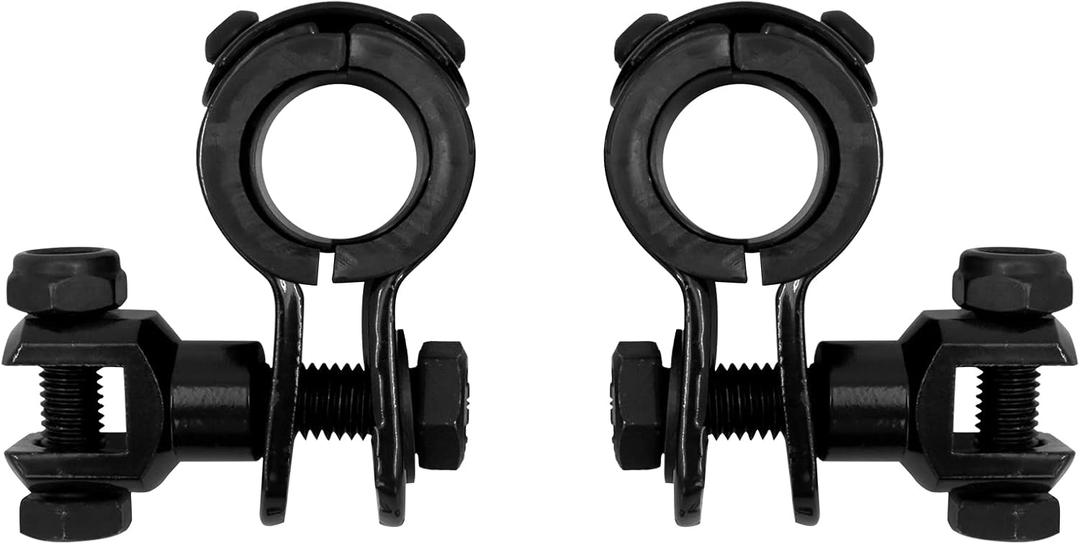 HDBUBALUS Highway Pegs Mount Kit Foot Peg Clamps for 1-1/4" Engine Guards Fit for Harley Electra Road King Street Glide Black