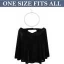Cunno 2 Pcs Senior Black Velour Drape for Photography Round Imitation Pearl Necklace Wrap School Senior Pictures Wrap Black Velvet Graduation Drape for Photo High Schools Prop One Size