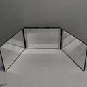 with LED Lights 3 Way Mirror for Self Hair Cutting,360 Haircuts Mirror Men for Barber Use Tools,to See Back of Head,Tri Fold with Portable Height Adjustable Telescoping Hooks