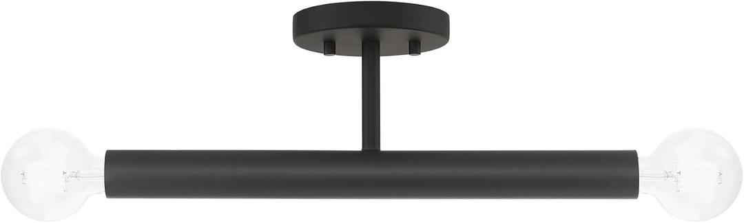 Livex Lighting, 51139-04, Copenhagen, Semi-Flush, Black