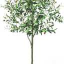 6ft Olive Trees Artificial Indoor with Pot, Faux Fake Olive Tree with Realistic Wood Trunk and Lifelike Fruits, Large Faux Plant for Home Living Room Entryway Office Decor