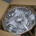YADZSLY Silver Fandelier Ceiling Fans with Lights, 20" Silver Crystal Chandelier Ceiling Fan with Light Remote Control, Caged Mid Century with 6 Speeds for Bedroom, Living Room, Nursery