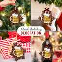 4 x Beer Christmas Ornament 2025 - Funny Beer Mug Drink Ornaments for Coworkers, Friends, Drinking Gifts for Beers Lover Men, Women, Beverage White Elephant Gift Ideas