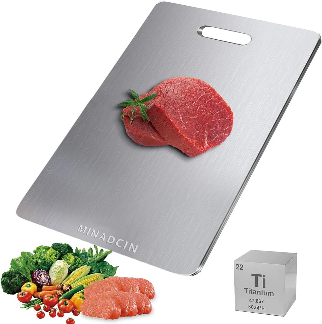 Titanium Cutting Boards for Kitchen, 100% Pure Cut Titanium Cutting Board, Food Grade Quality,Easy to Clean and Will Not Absorb Odors, Suitable for Kitchen Or Outdoor Camping
 30" x 46"
