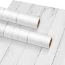 PerKoop 2 Roll White Wood Bulletin Board Paper 3.9" x 12ft Non Woven Bulletin Background Wallpaper Fade Resistant Board Roll Decoration for Arts Crafts Office School Classroom, 144 x 3.9 inches