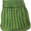 Tangpan Turtleneck Classic Straw-Rope Pro Pet Dog Sweater Apparel(Green,XS) (X-Small (Pack of 1))