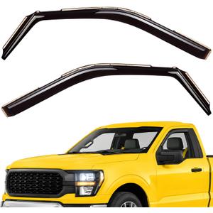 Extra Durable Window Deflectors in-Channel Window Visors Rain Guards Fit for Ford F150 2021-2026 Regular Cab, Sun Visors, Wind Vent for Shades, Exterior Car Accessories - 2 pcs. AG0904