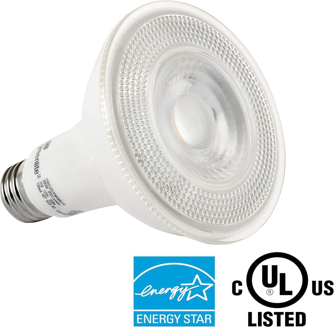 GreenLite 75W Led, 11W dimmable PAR30 floodlight
