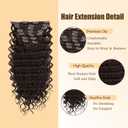 #4 Brown Clip in Hair Extensions Real Human Hair, 28 Inch 120g/7Pcs,Full Shine Dark Brown Remy Human Hair,Chocolate Brown Deep Wave Clip ins Brazilian Virgin Hair Extensions