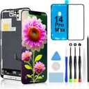 Brinonac for iPhone 14 Pro Max Screen Replacement Kit, 6.7" Full HD Retina LCD Display COF Touch Screen Digitizer Assembly Set with Repair Tools, Waterproof Adhesive, Tempered Glass
