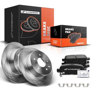 A-Premium 11.48 inch(291.6 mm) Rear Solid Disc Brake Rotors + Ceramic Pads Kit Compatible with Select Nissan Models - Altima 2002-2023, Juke 2011-2017, Maxima 2004-2008, Sentra 2007-2019, 6-PC Set