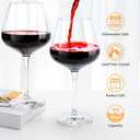 Crystal Red Wine Glasses Set of 4 16 oz Elegant Long Stem Wine Glasses in Gift Box, Premium Glassware for Wedding, Anniversary, Birthday Gifts