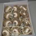 12 Pcs Satin Christmas Balls, Silk Christmas Tree Hanging Ornaments, Luxury Home Decorations for Xmas Tree Wreath Garland Holiday Wedding Party Decoration (Champagne)