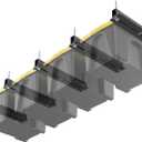 TORACK Garage Ceiling Bin Storage Rack(only fit 16 joist), Overhead Tote Storage Rails Heavy Duty Adjustable Tote Slide Rails for 4 Bins( 5 Pcs 17-inch Long Rails)