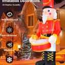 VCOKEN 12FT Christmas Inflatables Nutcracker Outdoor Decorations, Giant Christmas Inflatable with Big Bass, Builtin LEDs Inflatable Nutcracker Blow Ups for Xmas Decor Holiday Party Yard Garden Lawn