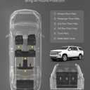 3W Floor Mats & Cargo Mat & Seat Back Mats for 2021-2026Only 7 Seats Chevy Suburban/GMC Yukon XL(Only Yukon XL, Not Fit Yukon)/Cadillac Escalade ESV(Not Escalade),All Weather Car Mats