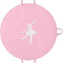 Tutu Garment Bag for Kids, 35" Tutu Bag for Hanging Clothes, Pancake Dance Bag for Dance Costume, Round Ballet Bag with 3 Handles for Children Girls, Pink (1 Pack)