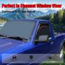 Window Visor Compatible with 1993-2011 Ford Ranger Mazda, in Channel Style Dark Smoke Tint Acrylic Shade Rain Sun Guard Wind Vent Air Deflector by IKON MOTORSPORTS, 1994 1995 1996 1997 1998 1999