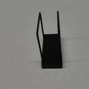Wican Napkin Holder for Table, Bamboo Iron Standing Napkin Dispenser for Kitchen Dining Farmhouse Cocktail Picnic Bar Rustic Wood Holders for Paper Mail Bills Suitable for All Dining Room Decors Black (5.78*2.51*5.04 inch)