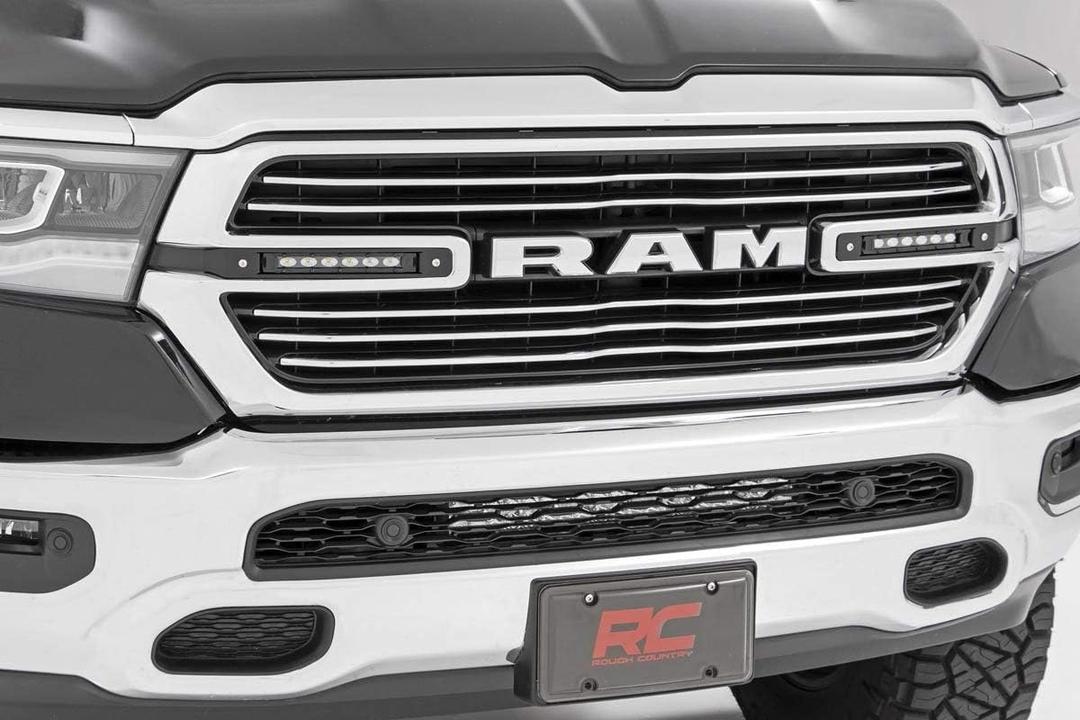 Rough Country Dual Black Series 6" LED Grille Kit for 19-24 Ram 1500-70783